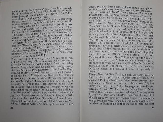 Extract from A Freshmans Diary